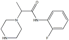 N-(2-fluorophenyl)-2-(piperazin-1-yl)propanamide 结构式