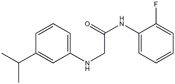 N-(2-fluorophenyl)-2-{[3-(propan-2-yl)phenyl]amino}acetamide 结构式