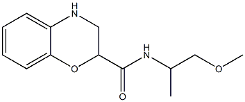 N-(2-methoxy-1-methylethyl)-3,4-dihydro-2H-1,4-benzoxazine-2-carboxamide 结构式