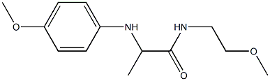 N-(2-methoxyethyl)-2-[(4-methoxyphenyl)amino]propanamide 结构式