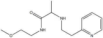 N-(2-methoxyethyl)-2-{[2-(pyridin-2-yl)ethyl]amino}propanamide 结构式