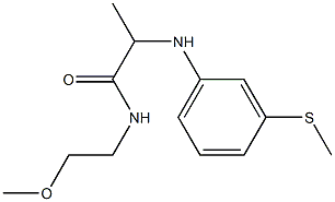 N-(2-methoxyethyl)-2-{[3-(methylsulfanyl)phenyl]amino}propanamide 结构式