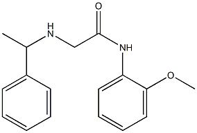 N-(2-methoxyphenyl)-2-[(1-phenylethyl)amino]acetamide 结构式