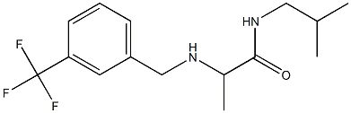 N-(2-methylpropyl)-2-({[3-(trifluoromethyl)phenyl]methyl}amino)propanamide 结构式