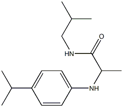 N-(2-methylpropyl)-2-{[4-(propan-2-yl)phenyl]amino}propanamide 结构式