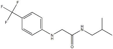 N-(2-methylpropyl)-2-{[4-(trifluoromethyl)phenyl]amino}acetamide 结构式