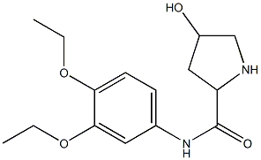 N-(3,4-diethoxyphenyl)-4-hydroxypyrrolidine-2-carboxamide 结构式