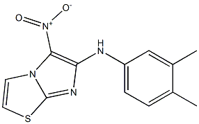 N-(3,4-dimethylphenyl)-5-nitroimidazo[2,1-b][1,3]thiazol-6-amine 结构式