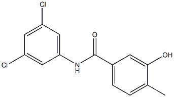 N-(3,5-dichlorophenyl)-3-hydroxy-4-methylbenzamide 结构式