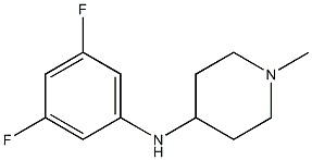 N-(3,5-difluorophenyl)-1-methylpiperidin-4-amine 结构式