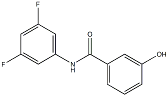 N-(3,5-difluorophenyl)-3-hydroxybenzamide 结构式