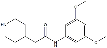 N-(3,5-dimethoxyphenyl)-2-piperidin-4-ylacetamide 结构式