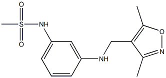 N-(3-{[(3,5-dimethyl-1,2-oxazol-4-yl)methyl]amino}phenyl)methanesulfonamide 结构式