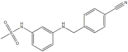 N-(3-{[(4-cyanophenyl)methyl]amino}phenyl)methanesulfonamide 结构式