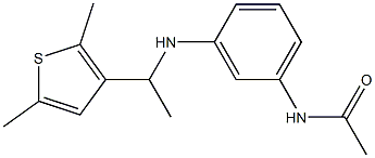 N-(3-{[1-(2,5-dimethylthiophen-3-yl)ethyl]amino}phenyl)acetamide 结构式