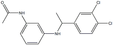 N-(3-{[1-(3,4-dichlorophenyl)ethyl]amino}phenyl)acetamide 结构式