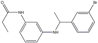 N-(3-{[1-(3-bromophenyl)ethyl]amino}phenyl)propanamide 结构式