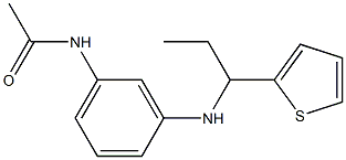 N-(3-{[1-(thiophen-2-yl)propyl]amino}phenyl)acetamide 结构式