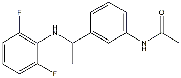 N-(3-{1-[(2,6-difluorophenyl)amino]ethyl}phenyl)acetamide 结构式