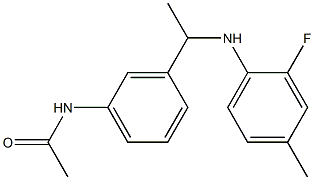 N-(3-{1-[(2-fluoro-4-methylphenyl)amino]ethyl}phenyl)acetamide 结构式