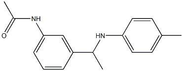 N-(3-{1-[(4-methylphenyl)amino]ethyl}phenyl)acetamide 结构式