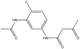 N-(3-acetamido-4-fluorophenyl)-3-oxobutanamide 结构式