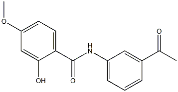 N-(3-acetylphenyl)-2-hydroxy-4-methoxybenzamide 结构式