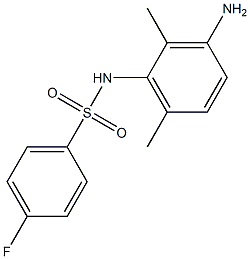 N-(3-amino-2,6-dimethylphenyl)-4-fluorobenzenesulfonamide 结构式