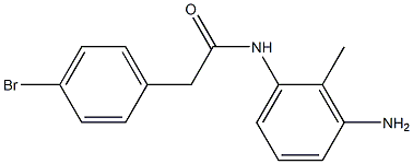 N-(3-amino-2-methylphenyl)-2-(4-bromophenyl)acetamide 结构式