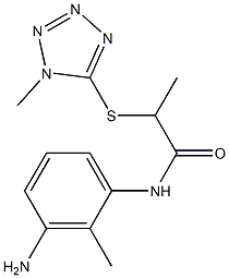 N-(3-amino-2-methylphenyl)-2-[(1-methyl-1H-1,2,3,4-tetrazol-5-yl)sulfanyl]propanamide 结构式