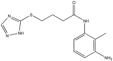 N-(3-amino-2-methylphenyl)-4-(1H-1,2,4-triazol-5-ylsulfanyl)butanamide 结构式