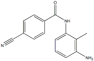 N-(3-amino-2-methylphenyl)-4-cyanobenzamide 结构式