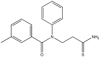 N-(3-amino-3-thioxopropyl)-3-methyl-N-phenylbenzamide 结构式