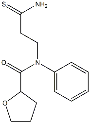 N-(3-amino-3-thioxopropyl)-N-phenyltetrahydrofuran-2-carboxamide 结构式