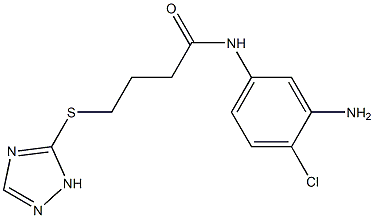 N-(3-amino-4-chlorophenyl)-4-(1H-1,2,4-triazol-5-ylsulfanyl)butanamide 结构式