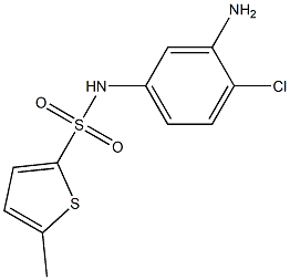 N-(3-amino-4-chlorophenyl)-5-methylthiophene-2-sulfonamide 结构式