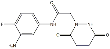 N-(3-amino-4-fluorophenyl)-2-(3,6-dioxo-3,6-dihydropyridazin-1(2H)-yl)acetamide 结构式