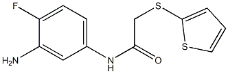 N-(3-amino-4-fluorophenyl)-2-(thiophen-2-ylsulfanyl)acetamide 结构式