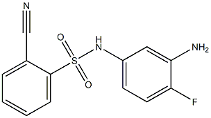 N-(3-amino-4-fluorophenyl)-2-cyanobenzene-1-sulfonamide 结构式
