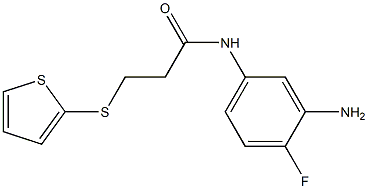 N-(3-amino-4-fluorophenyl)-3-(thiophen-2-ylsulfanyl)propanamide 结构式