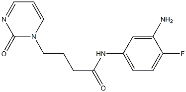 N-(3-amino-4-fluorophenyl)-4-(2-oxopyrimidin-1(2H)-yl)butanamide 结构式