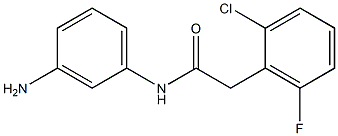 N-(3-aminophenyl)-2-(2-chloro-6-fluorophenyl)acetamide 结构式