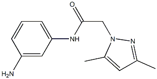 N-(3-aminophenyl)-2-(3,5-dimethyl-1H-pyrazol-1-yl)acetamide 结构式