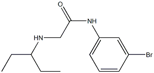 N-(3-bromophenyl)-2-(pentan-3-ylamino)acetamide 结构式