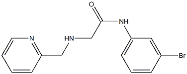 N-(3-bromophenyl)-2-[(pyridin-2-ylmethyl)amino]acetamide 结构式