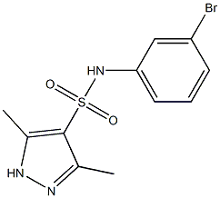 N-(3-bromophenyl)-3,5-dimethyl-1H-pyrazole-4-sulfonamide 结构式