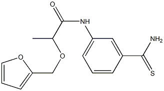 N-(3-carbamothioylphenyl)-2-(furan-2-ylmethoxy)propanamide 结构式