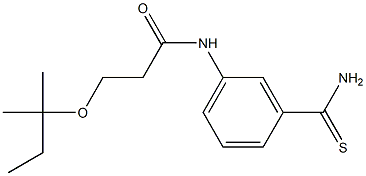 N-(3-carbamothioylphenyl)-3-[(2-methylbutan-2-yl)oxy]propanamide 结构式