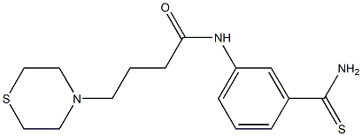 N-(3-carbamothioylphenyl)-4-(thiomorpholin-4-yl)butanamide 结构式