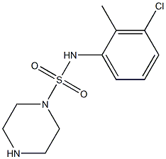 N-(3-chloro-2-methylphenyl)piperazine-1-sulfonamide 结构式